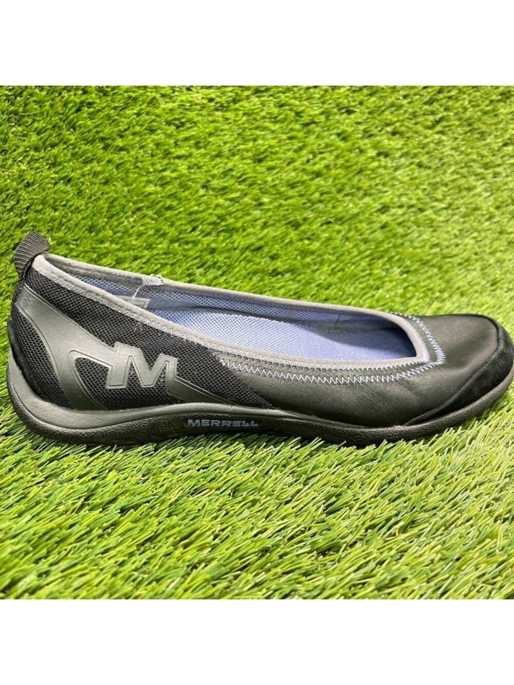 Merrell Enlighten Vex Womens Size 8 Black Gray Casual Slip On Ballet Flats Shoes